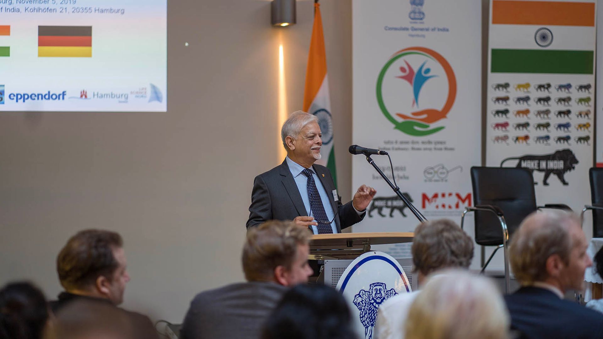 Dr. Amal Mukhopadhyay beim 10. Hanseatic India Colloquium Hamburg