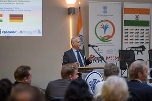 Dr. Amal Mukhopadhyay beim 10. Hanseatic India Colloquium Hamburg